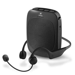 무선 이어후크 마이크가 있는 블루투스 음성 앰프, 스피커 콤보가 마이크, 앰프 헤드셋이 미니 메가폰, 휴대용 PA 시스템, 교사용 교실 마이크