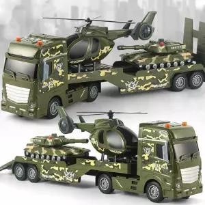 자이언트 트레일러 장난감 운송 캐리어 자동차 장난감 어린이날 군용 차량 크리스마스 군차 남아