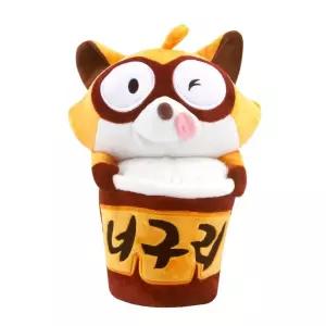 너구라라면굿즈 너구리 크리스마스 빌리지 인형-컵라면
