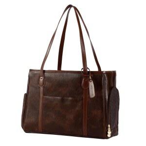 모난러 스타일리시한 반려견 지갑 캐리어, 소형견용 가죽 반려동물 캐리어 가방 고양이 강아지, 항공사 승인 소프트 사이드 커피