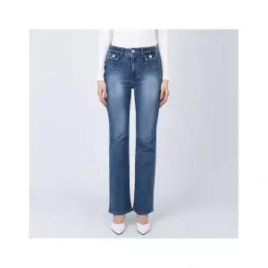 게스 여성 청바지 뉴 슬림 스트레이트 미디엄블루 YO3D6140