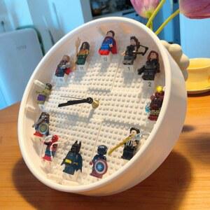 캐릭터 선물 무소음 블럭 벽시계 날 DIY 조립 피규어