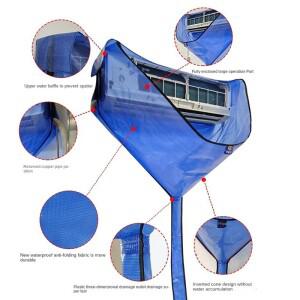 호환 2025 대형 홈 에어컨 커버 청소 키트 배수 파이프 여름 클리너 브러시 걸이식 AC 물 세척 가방