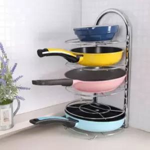 크롬도금 후라이팬 냄비정리랙 5단 앵글선반 조립식선반 경량랙 중량랙 스피