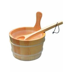 나무 바가지 건식 히노끼 바구니 대야 물통 사우나 숟가락 스팀