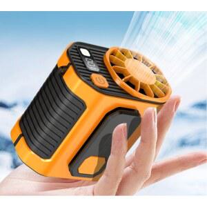 허리선풍기 바지 야외 작업자 폭염 시원한 휴대용 여름 바람 냉풍기