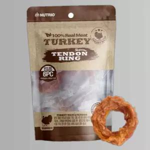 강아지 천연 칠면조 힘줄 터키링 고기껌 1P M 6개입