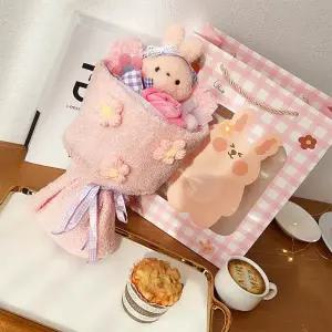 인형 학예회 꽃다발 핑크 졸업꽃다발 입학꽃다발 학예회꽃다발 축하메세지 인