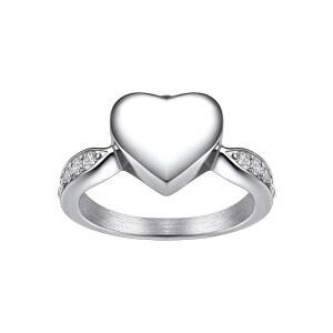 스테인리스 스틸 하트 / 클래다 화장 유골함 반지 여성용 방수 로켓 기념 보석 (선물 상자 포함)