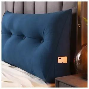 휴식용품 인체공학 홈리빙 포인트 침대 삼각 등받이쿠션 100cm(블루)