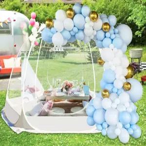 스크린 하우스 팝업 야외 캠핑 텐트 540도 완전 투명 논 데드 코너 가제보