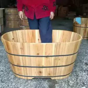 1인 나무욕조 간이 반신욕 이동식 스파 셀프 사우나