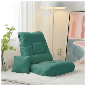 편안한소파 좌식인테리어 공간활용 편리한조절 스퀘어 1인용 포인트 좌식소파 (그린)