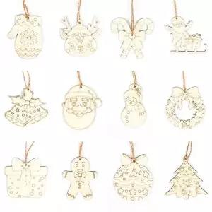 크리스마스 오너먼트 우드 원목 꾸미기 만들기세트 12종 드므 크리스마스오너