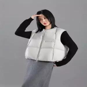 솔저스여사친 캐주얼 스트링 다운 민소매 밑단 라운드 네오프렌 조끼 OPH1