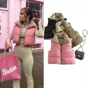 솔저스여사친 가을 쇼트 양면 톱 조끼 나시 차이나넥 야상 OPH3