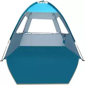 3/4-5/6-7/8-10인용 COMMOUDs 비치 텐트 선쉐이드 UPF 50+ 선 쉘터 캐노피 가볍고 간편한 설치 및 휴대