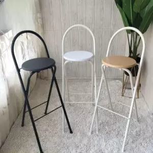 카페 바스툴 접이식 높은 간이 가정용 키높이 바체어 우드 바 홈 의자 홈바의자 높은의자