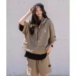 매장정품BEENTRILL 폴리써커 아노락 점퍼(카키)BA252WT003KH111498