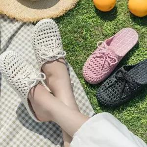 고무 젤리 여성 블로퍼 뮬 슬리퍼 qiB7+7gUw