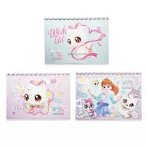 2000 위시캣 스케치북 랜덤 1개 미술 학용품 색칠공부 도화지