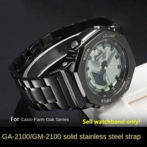 카시오 G-SHOCK 시리즈 GA-2100/GA2110 GA-B2100 금속 시계 밴드 수정된 스테인레스 스틸 스트랩 방수 팔찌