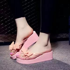 비치 바캉스 리본 여자통굽조리 여자쪼리 ZgM6+4Gyc