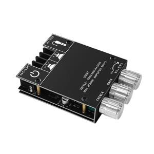 블루투스 5.0 서브우퍼 앰프 보드, 고출력 오디오 스테레오 AUX 베이스 트레블 502MT, 2*50W, 12V, 24V