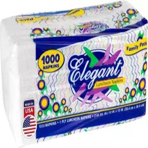 집에 12인치 일회용 냅킨 - 1플라이 화이트 디너 저녁 파티 공예 일상 사용을 위한 종이 1000팩