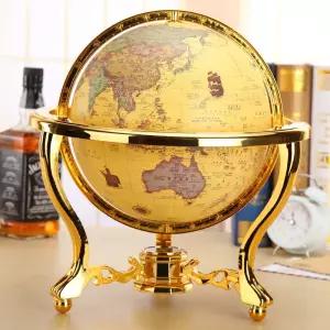 고화질 앤틱지구본 공부책상 장식품 방 거실 선물 빈티지 사무실 합금 엔틱지구본 사이즈