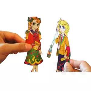 일비 종이인형 파랑 여자아이선물 소꿉놀이 종이인형옷입히기