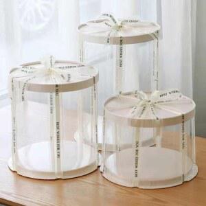 높은 케이크 투명 상자 2호 2단 선물 50개입 1호