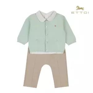 [롯데백화점]에뜨와 엘런니트3PCS상하세트 07T123201/임신,출산,백일,돌선물,조카선물,유아정장