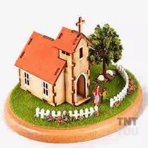 티앤 조립 DIY 디오라마 교회 조립형장난감 교육완구 나무장난감