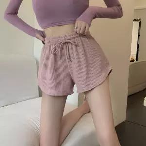 여자 홈웨어 핫팬츠 사이드 사선라인 허리밴딩 반바지 ORu2+6QPL