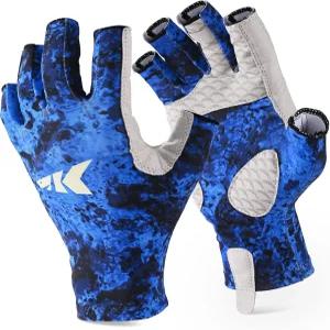 캐스트킹 라살 낚시 장갑 UPF50+ 자외선 차단 손가락 없는 남성 야외용 카약 노 젓기 패들링 카누 사냥용