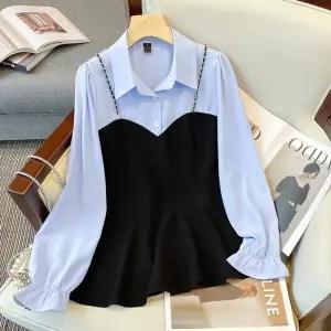 하객블라우스 정장 결혼식 스퀘어넥 블라우스 하객 권장체중