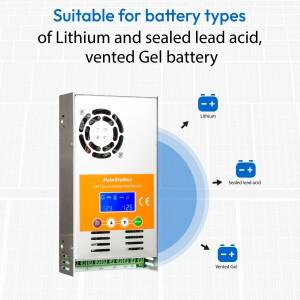 MakeSkyBlue 태양 전지 패널 충전 컨트롤러, 60A12V-V125, 60A 12V MPPT, Li-NMC LifePO4 납산 배터리용