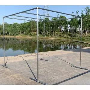 야외 대형 건조대 빨래 옥상 기둥 접이식 천말리기