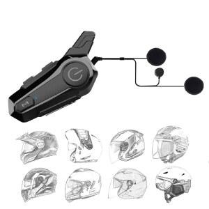 소프리아 모터사이클 블루투스 헤드셋 E1,2-Way 400M 더트 바이크 헬멧 무선 인터콤, CVC 노이즈 캔슬링 스테레오 음악 IPX6 풀 페이스 방수 기능 제공