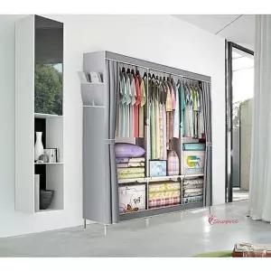 비키니옷장 비키니장 행거 조립식 헹거 튼튼한 커튼 옷행거 시스템 원룸 풀커버 정리함 간이 수납ijk573