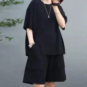 여자 반바지 반팔 카고 투피스 데일리 캐주얼룩 트레이닝복 여름 추리닝 홈웨어