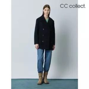 CC콜렉트 하프기장 더블 피코트 BK_C244MSG552