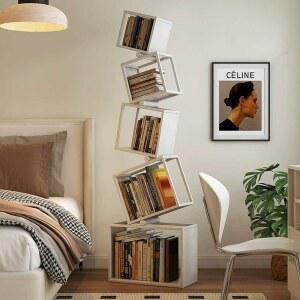 오픈 책장 디자인 철제 거실 현대식 선반 55x185x25cm 유럽 카페 모던