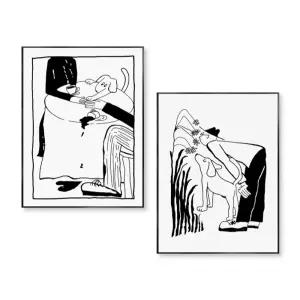 팝아트그림 줄리안오피 앤디워홀 강아지 팝아트