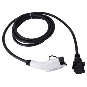 유형 1 휴대용 EV 충전기 연장 케이블 32A 7Kw 자동차 전기 장치 호환 SAE J1772 전기 자동차 충전기