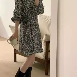 피로달 원피스 여친 롱 플라워 긴팔 원피스의 HO1