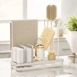 올인원 물흐름 수세미 거치대 젖병솔 키친랙 주방 세제 싱크대 행주 건조대 좁은 정리 걸이 보관 씽크대 통