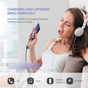 UGREEN USB C-잭 3.5 유형 케이블 어댑터 Huawei P20 Pro 용 AUX 이어폰 변환기  Mi 6 8 9 se Note