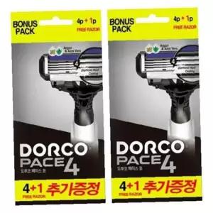 도루코 페이스4 휴대용 4중날 면도기(4+1개입) X 2개